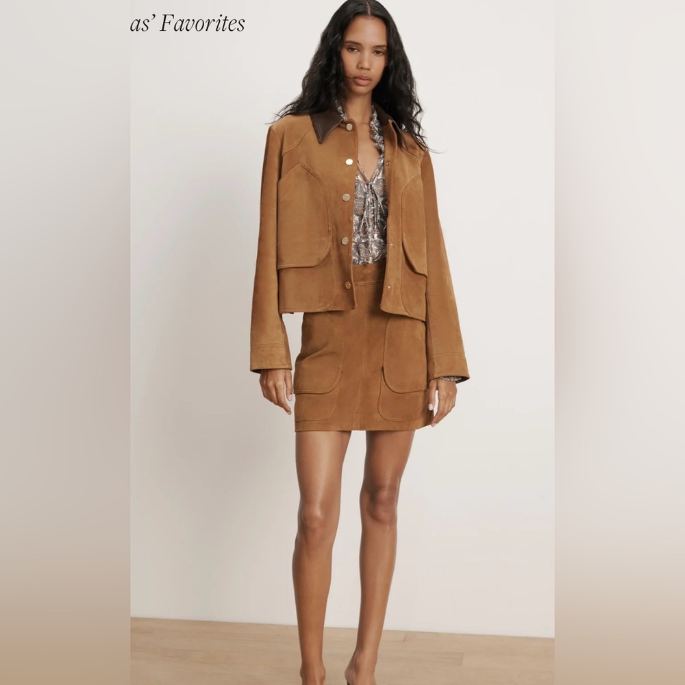 Genuine Suede Skirt- New Veronica Beard Collection